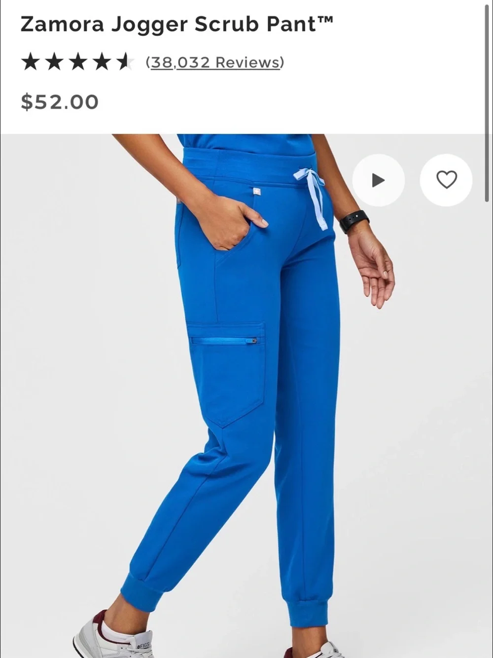 Figs Royal Blue Zamora Style Pants